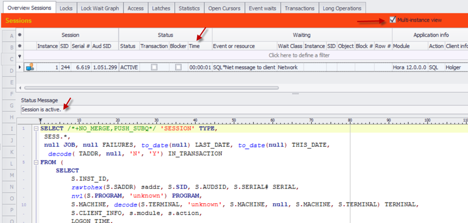 Oracle Session Monitor