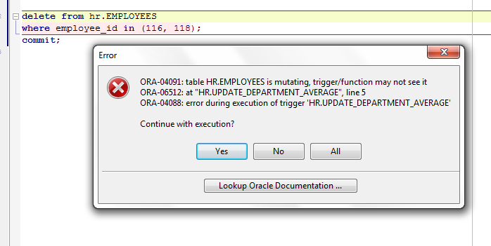 what is the mutating table error in oracle